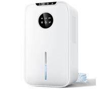 Déshumidificateur d'air avec Tuyau,Deshumidificateur Electrique Silencieux 2500ML avec 24H Sommeil Timer,LED 7 Colorées,Arrêt Automatique Pour Bain,Chambre à Coucher,Armoire