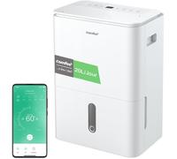 Déshumidificateur Easy Dry 20L/Jour, 4 Modes, Deshumidificateur D'Air Connecté, Réservoire 3L, Sèche-Linge, Fonction Swing, Pour Pi