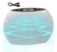 Déshumidificateur Électrique, Déshumidificateur Sans Fil Portable 12 W avec Sécheur D'air Réutilisable Et Ultra Silencieux Absorbant L'humidité avec Fenêtre de Visualisation white