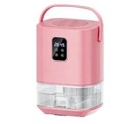Déshumidificateur électrique portable 450 ml/jour avec écran LCD tactile, mini déshumidificateur pour armoire, salle de bain, placard, 7 couleurs de lumière ambiante