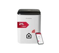 Ariston Deos 21S Net WiFi - Déshumidificateur Portable Haut de gamme 21L - Contrôle Électronique du niveau d’Humidité - Fonction Buanderie, Silencieux, pour des pièces allant jusqu'à 52 m²