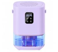 Déshumidificateur pour chambre avec lumière d'ambiance LED | Contrôle de l'humidité compact avec éclairage coloré et conception pratique du réservoir d'eau(Purple)