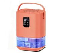 Déshumidificateur pour chambre avec lumière d'ambiance LED | Contrôle de l'humidité compact avec éclairage coloré et conception pratique du réservoir d'eau(Orange)