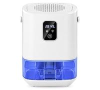 Déshumidificateur pour chambre avec lumière d'ambiance LED | Contrôle de l'humidité compact avec éclairage coloré et conception pratique du réservoir d'eau(White)