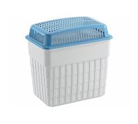 WENKO Déshumidificateur d'air, absorbeur d'humidité, 2kg | Antimoisissures 4 à 6 mois jusqu'à 50m² | 5.5x23x24 cm | Blanc bleu