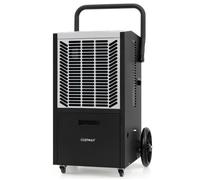 Déshumidificateur Professionnel 66L/Jour COSTWAY-Zone Max 418 m²-2 Vitesse Ventilateur-Minuterie 24 H-Pompe-Tuyau de Vidange-Blanc