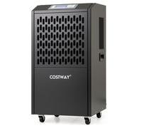 Déshumidificateur Professionnel COSTWAY-118 L-Minuterie 24 H-Couverture Max 790 M²-Dégivrage-Auto-drainage-Panneau de Commande-Noir