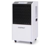 Déshumidificateur Professionnel COSTWAY-118 L-Minuterie 24 H-Couverture Max 790M²-Dégivrage-Auto-drainage-Panneau de Commande-Blanc