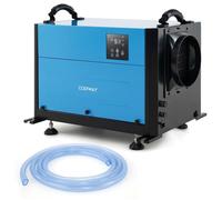 Déshumidificateur Professionnel COSTWAY-58,5 L/Jour-3 Modes-Minuterie 24 H-Démarrage Différé-Jusqu'à 80 m²-Dégivrage Auto-Bleu