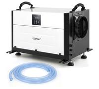 Déshumidificateur Professionnel COSTWAY-73,5 L/Jour-3 Modes-Minuterie 24 H-Démarrage Différé-Jusqu'à 100 m²-Dégivrage Auto-Blanc