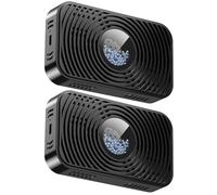 Déshumidificateur rechargeable 2 pièces petit déshumidificateur sans fil réutilisable avec multi-trous et fenêtre visuelle éliminateurs d'humidité portables pour objectif d'appareil photo sans