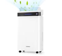 Déshumidificateur Silencieux Mobile 28,5L/Jour COSTWAY-pour 35 M²-4 Modes-Indicateur 3 Couleurs-Minuterie 24 H-Drainage Auto/Manuel