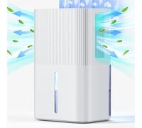 Déshumidificateurs 2,7 L pour la maison, déshumidificateur électrique pour chambre, silencieux et à commandes tactiles, déshumidificateur pour salle de bain, arrêt automatique et 7 LED. (950 ml/24 h)