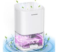 Déshumidificateurs d air 1100ML,Deshumidificateur Anti Moisissure Electrique Silencieux avec Arrêt Automatique LED 7 Colorées Pour Bain,Chambre à Coucher,Armoire (500ML/24）