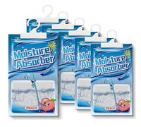 Déshumidificateurs d'armoire 5x100g,Sac De Déshumidification Suspendu avec parfum,Granulés de déshumidificateur,Sachets Anti Humidite Sachet Anti Humidité pour La Cuisine/Salle de Bain/Armoire/Voiture