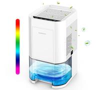 Déshumidificateurs Électriques 1200 ml pour la Maison, Petit Dégivrage Automatique pour Cave de Salle de Bain, 7 Couleurs, avec Minuterie, Contre l'Humidité, Modes Nuit