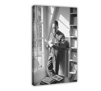 DESHVA Novelist - Poster rétro Albert Camus sur toile pour décoration de salon, chambre à coucher, style cadre, 20 x 30 cm