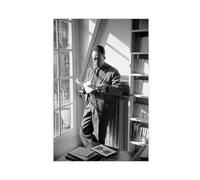 DESHVA Novelist - Poster rétro sur toile Albert Camus - Décoration murale pour salon, chambre à coucher, sans cadre - 50 x 75 cm
