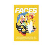 DESHVA Poster exclusif de rappeur Mac de Miller Music Cover Faces 1 impression sur toile pour décoration murale de salon, chambre à coucher, style sans cadre 60 x 90 cm