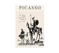 DESHVA Poster Picasso Guerriers sur chevaux - Impression sur toile - Décoration pour chambre à coucher, bureau, chambre - Sans cadre - 30 x 45 cm