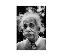 DESHVA Poster rétro sur toile Physicist Albert Einstein - Décoration murale pour salon, chambre à coucher - Style rétro - 40 x 60 cm