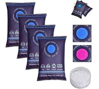 DéShydratant De Sac De DéShumidification, Nouveau Pack D'Absorbeur D'Humidité RéUtilisable 2025, Pour Le Placard De Bateaux De Camping-Car De Sous-Sol De Voiture à La Maison,（4pcs）