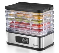 Déshydrateur Alimentaire 250W avec Minuterie & Contrôle de Température, 5 Plateaux, Sans BPA, Appareil de Séchage Électrique pour Fruits, Légumes, Viande, Herbes & Friandises pour