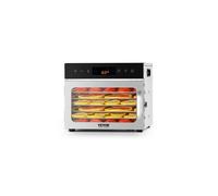 Déshydrateur alimentaire 6 plateaux en acier inox séchoir électrique aliments 400 W température réglable minuterie 24 h