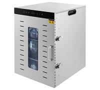 Déshydrateur alimentaire à 16 plateaux en acier inoxydable, 1500 W, séchoir à fruits pour usage commercial privé 40,5 x 46 x 57,5 cm