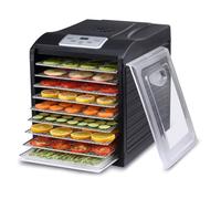 Déshydrateur Alimentaire BioChef Arizona Sol 9 Plateaux - Affichage numérique, Minuteur, Plateaux en acier inoxydable et amovibles, sans BPA - 600W (noir)