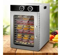 Déshydrateur Alimentaire Pour Viande Séchée, 6/12 Plateaux, 800W/1200W, Avec Minuterie 24 H, Température Réglable De 90 °C, Pour Viande Fruits, Légumes, Friandises Pour Chiens 12Layer