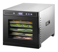 Déshydrateur Alimentaire - VEVOR - 6 Plateaux - Acier Inoxydable - Écran Tactile - 30x33 cm