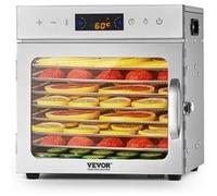 VEVOR Déshydrateur alimentaire 8 plateaux 400W en acier inox réglable de 30° à 90°