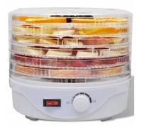 Déshydrateur Alimentaire - vidaXL - 6 Plateaux - Température Réglable - 250W