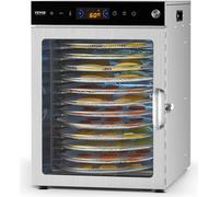 Déshydrateur automatique 12 plateaux Acier inoxydable 800W Fruits séchés