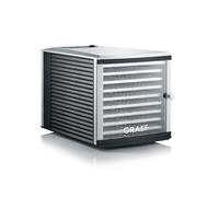 Déshydrateur automatique GRAEF DA510 en argent avec affichage de la minuterie, contrôle de la température, réglable de 30 à 70°C, écran clair, design de tiroir peu encombrant