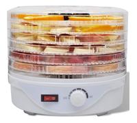 vidaXL Déshydrateur alimentaire 6 plateaux empilables (rond) 250 W