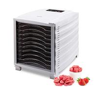 Conservation des aliments Bio Chef Déshydrateur d'aliments biochef arizona 10 plateaux en acier inoxydable - minuterie, plateaux amovibles, porte transparente, sans bpa (blanc)