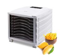 Déshydrateur d'Aliments BioChef Arizona 8 Plateaux en acier inoxydable - Minuterie, Porte Transparente, Plateaux amovibles, en Tritan sans BPA (Blanc)