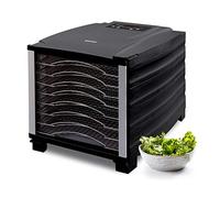 Déshydrateur d'Aliments BioChef Arizona 8 Plateaux en acier inoxydable - Minuterie, Porte Transparente, Plateaux amovibles, en Tritan sans BPA (Noir)