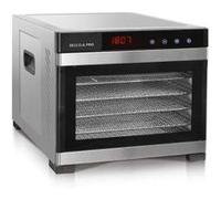 Kitchen Chef Déshydrateur d'aliments Secco 6 Pro – 6 plateaux inox, 600 W, argent