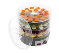 Déshydrateur électrique à 5 niveaux, 350 W, déshydrateur alimentaire avec fonction de recirculation, contrôle de la température de 35 à 70 °C, déshydrateur pour fruits, légumes, viande et herbes (gris