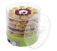 Déshydrateur électrique à 5 niveaux, 350 W, déshydrateur alimentaire avec fonction de recirculation, contrôle de la température de 35 à 70 °C, déshydrateur pour fruits, légumes, viande et herbes (vert