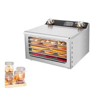Déshydrateur/lyophilisateur alimentaire professionnel, déshydrateur électrique for viande déshydratée avec minuterie de 12 heures, plateaux en acier inoxydable, contrôle de température de 30 à 90 °C,