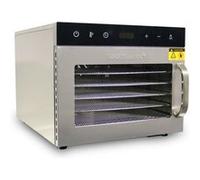 Wartmann WM-2206 DH Déshydrateur automatique en acier inoxydable - Déshydrateur compact avec 6 grilles de déshydratation en acier inoxydable sans BPA, Argenté