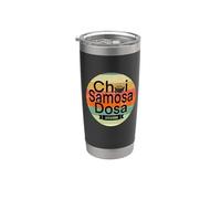 Desi Attitude Chai Samosa Dosa Inde Drôle Gobelet isotherme en acier inoxydable double paroi