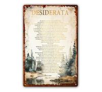 Desiderata Poem Tin Sign 12x8 Inch