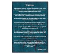 Desiderata Poème de Max Ehrmann en prose sans cadre Format A3