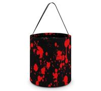 Design (242) Sacs fourre-tout d'Halloween pour Halloween, Halloween classique, horreur, éclaboussures de sang, noir et rouge, seaux à bonbons portables amusants pour sacs cadeaux, décoration de fête