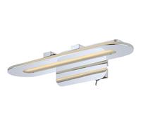 Design 5 watts LED éclairage mural chambre d'hôtel lampe interrupteur argent Globo 68057W